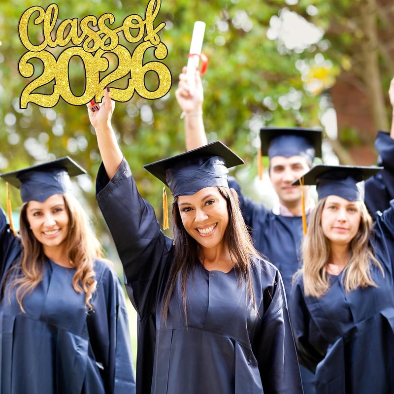 Sophena Wooden Class of 2026 Sign Senior 2026 Graduation Props for Photoshoot 2026 Class of Grad Photo Props Graduation Signs College High School Party Supplies Unfinished Grad Ornaments to Paint - Image 5